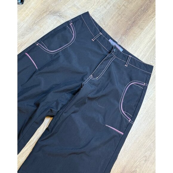 Vintage Y2K Macgirl Baggy Wide Leg Paratropper‎ Pants Juniors Size 3 Rave Skater - Picture 3 of 11